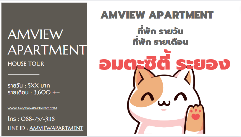 ที่พักรายวัน ที่พักรายเดือน อมตะซิตี้ ระยอง AmView Apartment